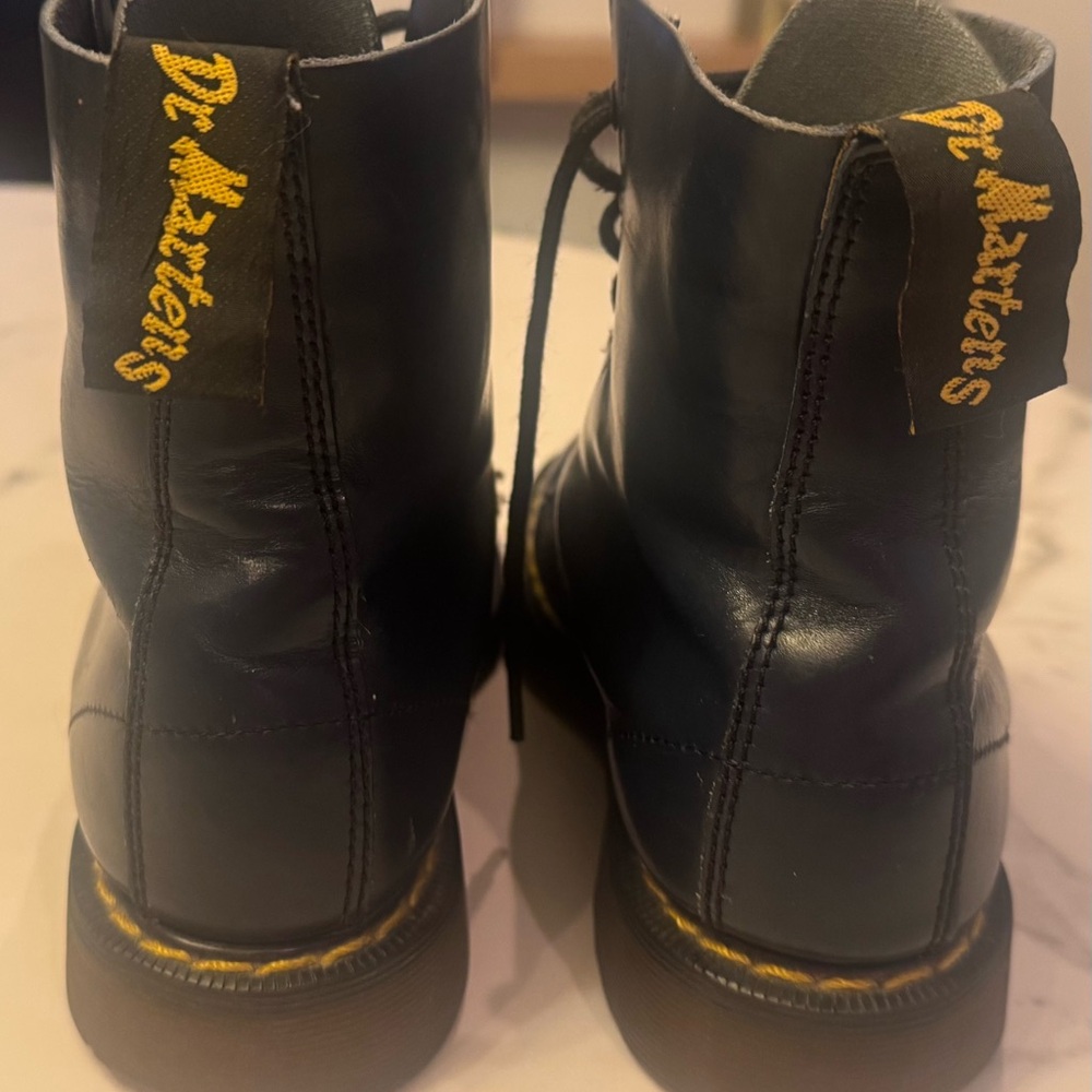 DOCTOR MARTENS Dark Blue Leather Combat Boots Women’s Size UK 4 / US 6/ EU 37 - Picture 9 of 15